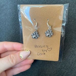 Paw Print Dangle Earrings